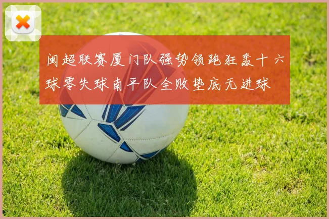 闽超联赛厦门队强势领跑狂轰十六球零失球南平队全败垫底无进球